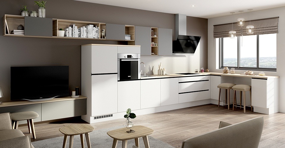 cocina blanca moderna diseno