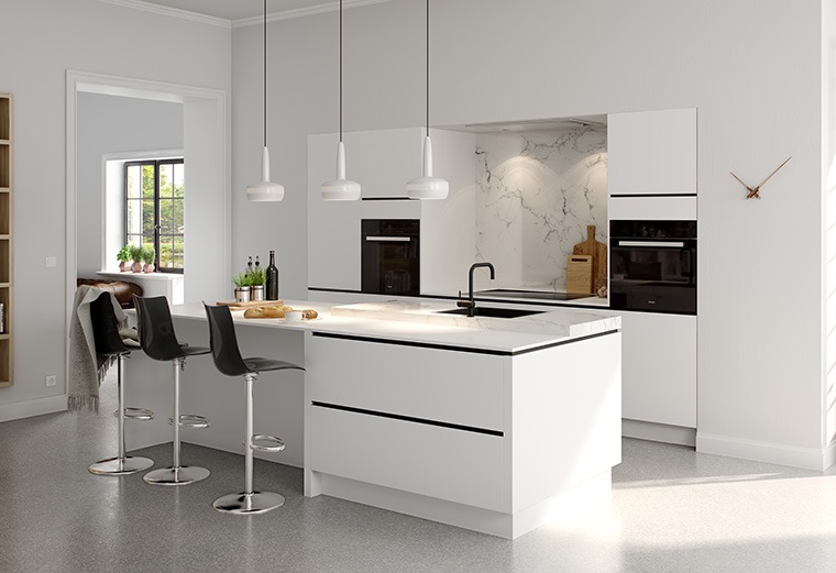 cocinas modernas blancas