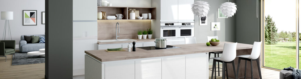 cocinas modernas 2023-blancas
